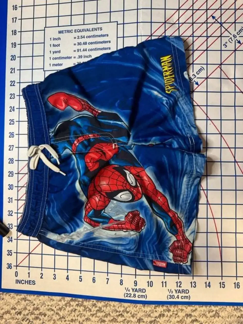 Vintage 2005 Spider-Man 4T swim trunks